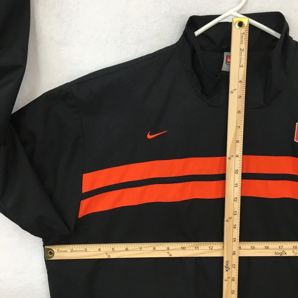 VINTAGE‎ Nike Mens Y2K XL Oregon State Beavers Windbreaker Jacket Black Full Zip